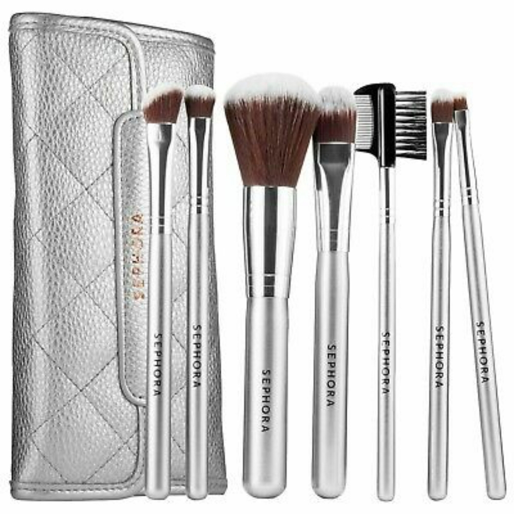 Sephora 7 Brush Set in Silver Casing